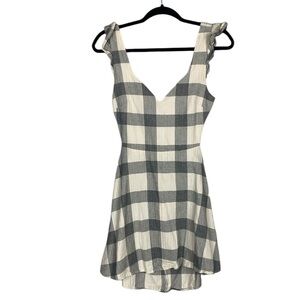 Native Youth grid pattern tie back dress